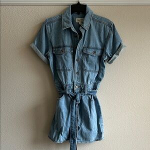 Universal Thread Light Blue Denim Romper